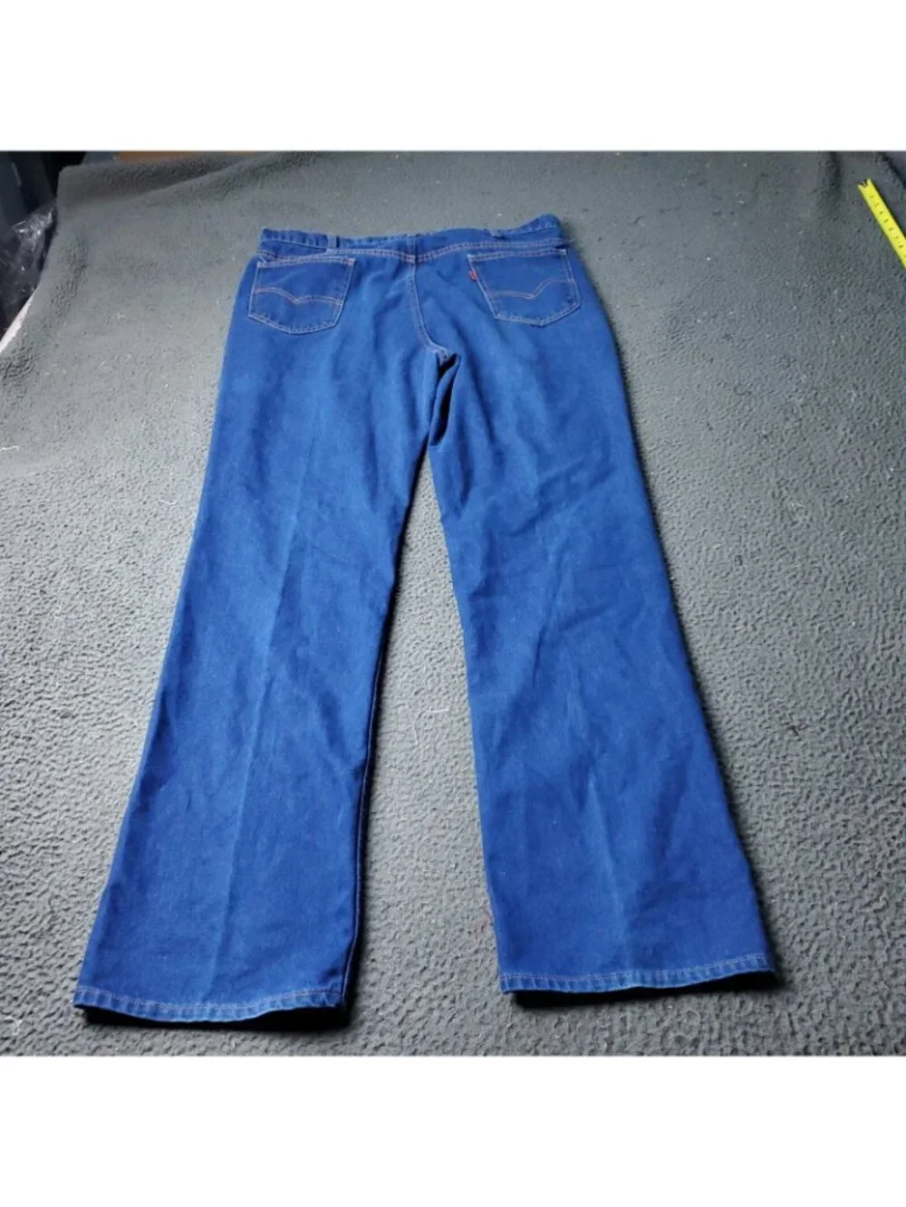 VINTAGE 80s Levis Jeans Mens 40x34 Blue With A Skosh Denim Retro 70s USA Orange